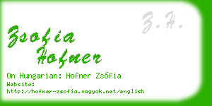 zsofia hofner business card